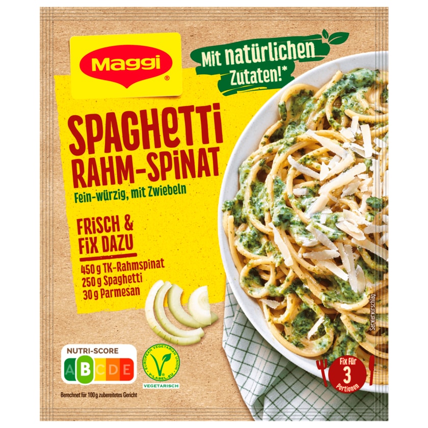 Maggi Fix für Spaghetti Rahm-Spinat 31g